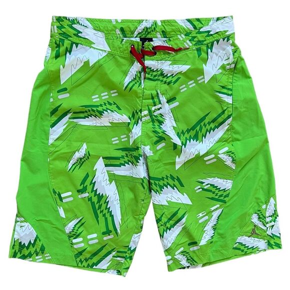 Jordan Jumpman Poolside Shorts Swim Trunks Board Shorts Nike Green Men's size 34 - Picture 1 of 8